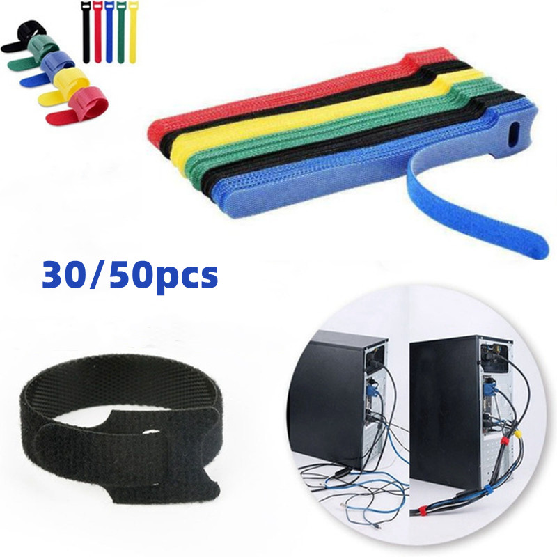 Velcro Hook Loop - Кабельные стяжки-липучки для кабелей, многоразовые крепежные