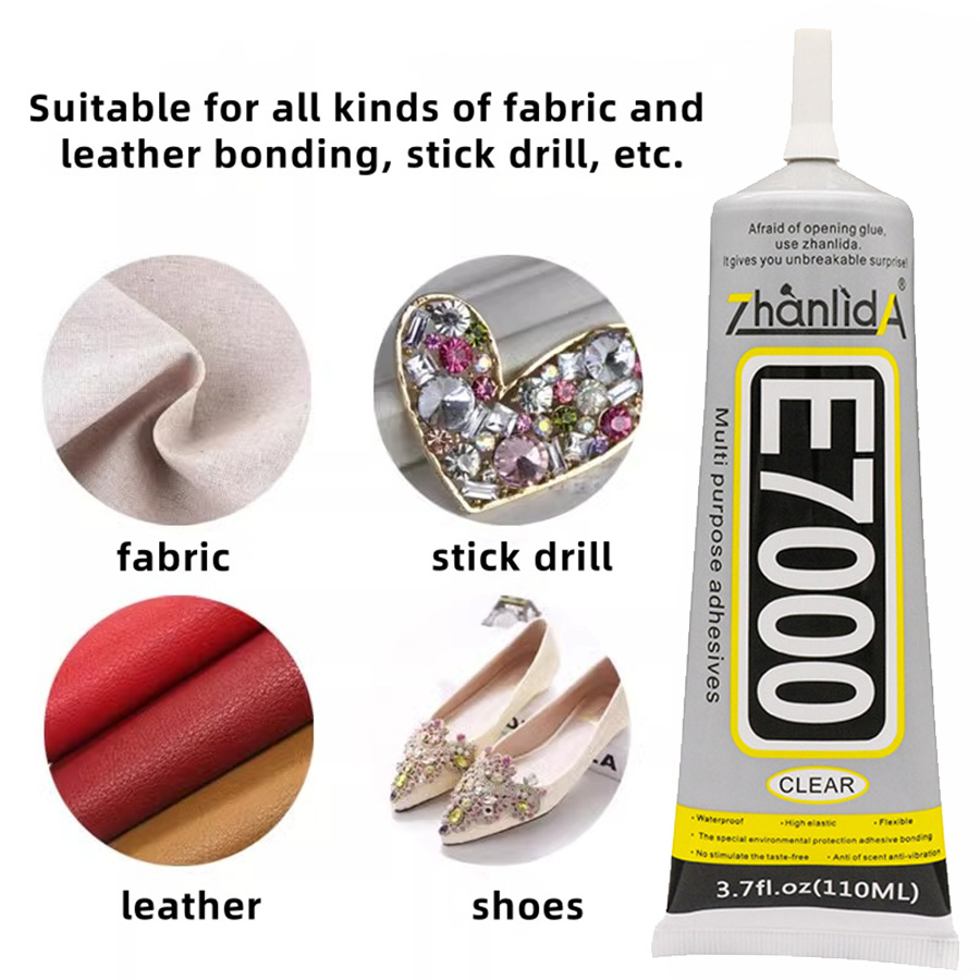 Contact Cement Glue - E7000 клей прозрачный контакт DIY ткань