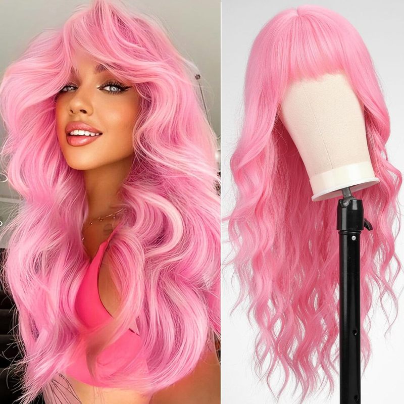 Wig Fiber Net - Длинный прямой парик с челкой для